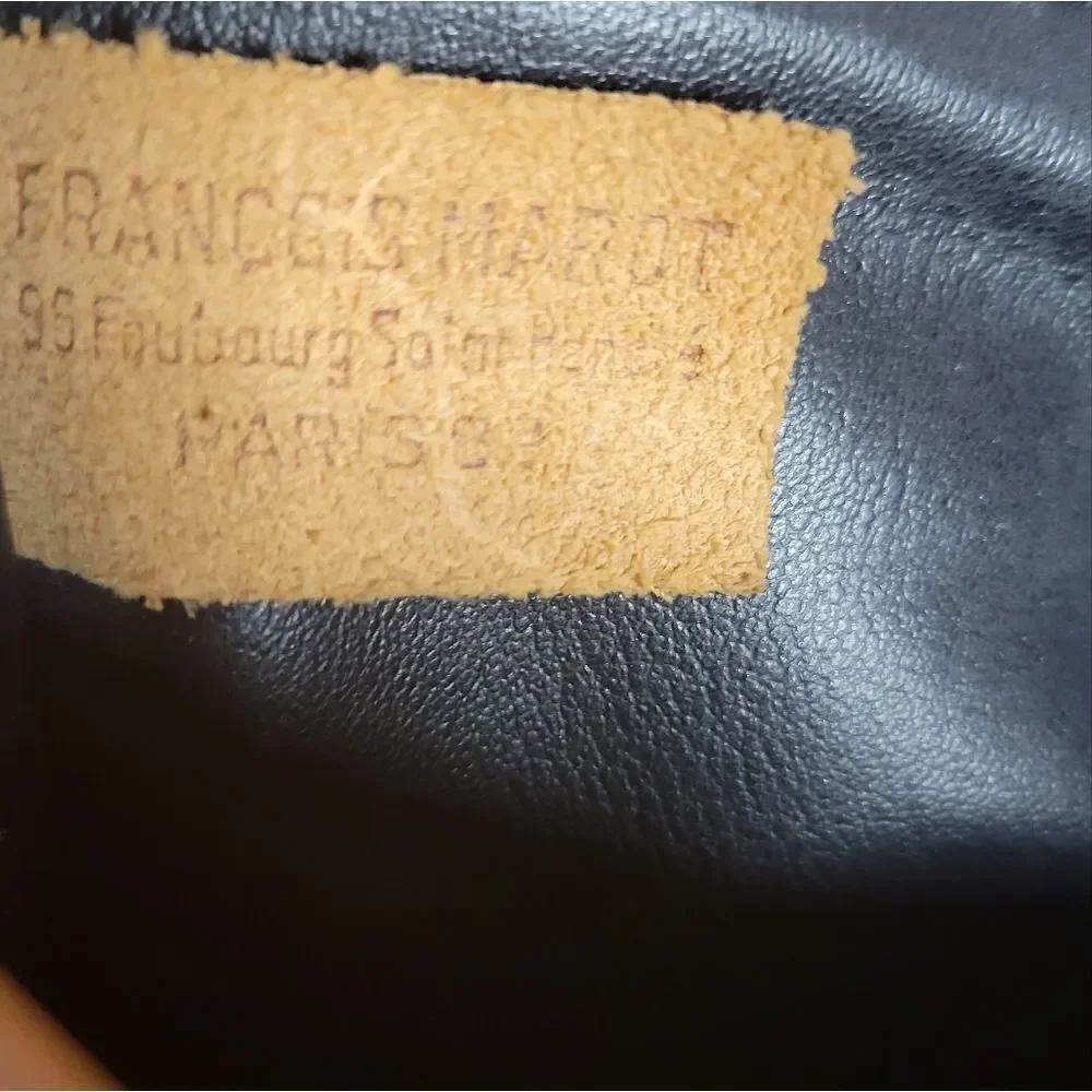Francois Marot Paris Ostrich Leather Classic Flap Bag crossbody Vintage